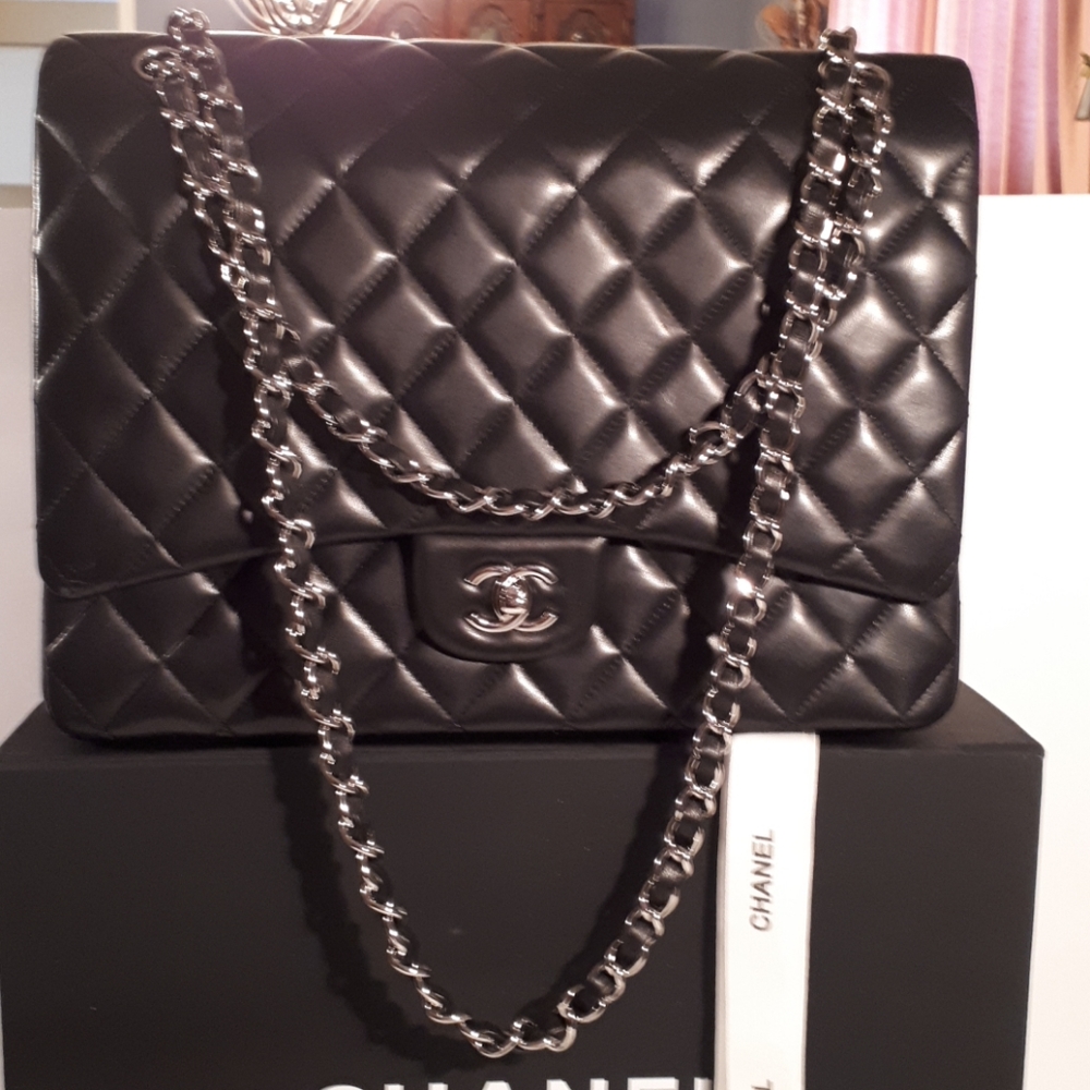 Chanel Classic double flap bag quilted in lambskin